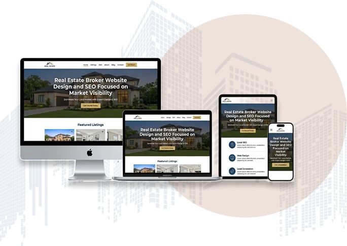 Real Estate Broker Website Design Professional real estate broker website layou