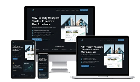 Commercial property management website layout